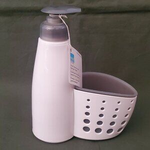 Real Solutions Plastic Soap Dispenser with Sponge Holder